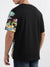 Just Cavalli Black Fashion Floral Print Slim Fit T-Shirt