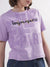 Elle Women Lilac Solid Round Neck TShirt