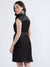 DKNY Women Black Solid Collar Dress