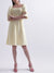 Elle Women Yellow Square Neck Solid Dress