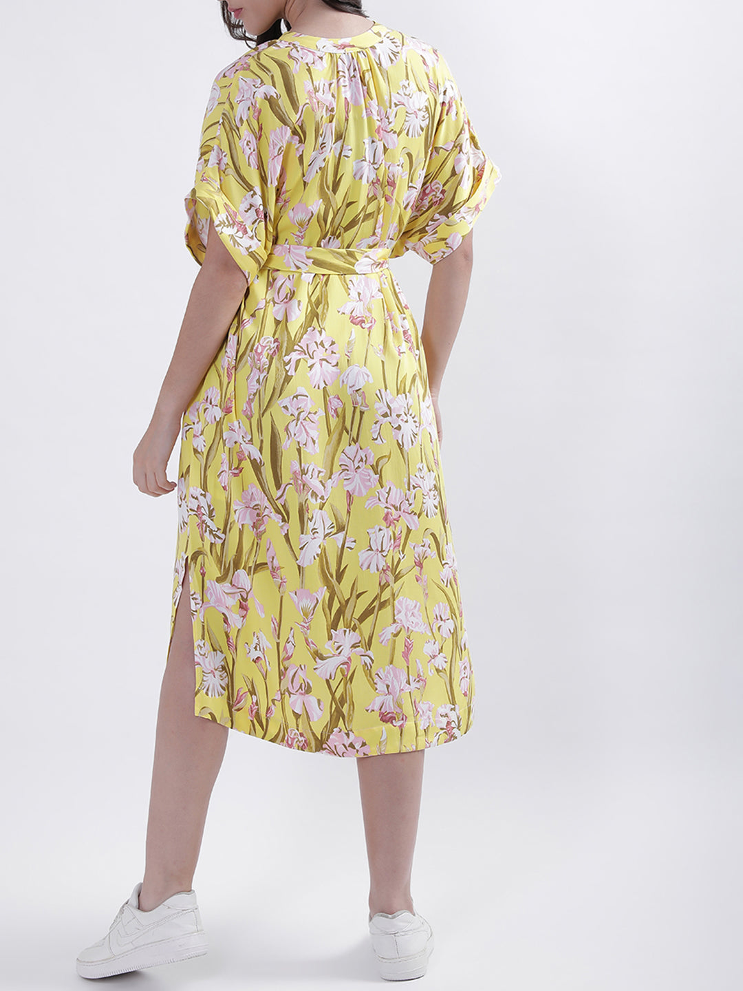 Gant Women Yellow Printed Collar Dress