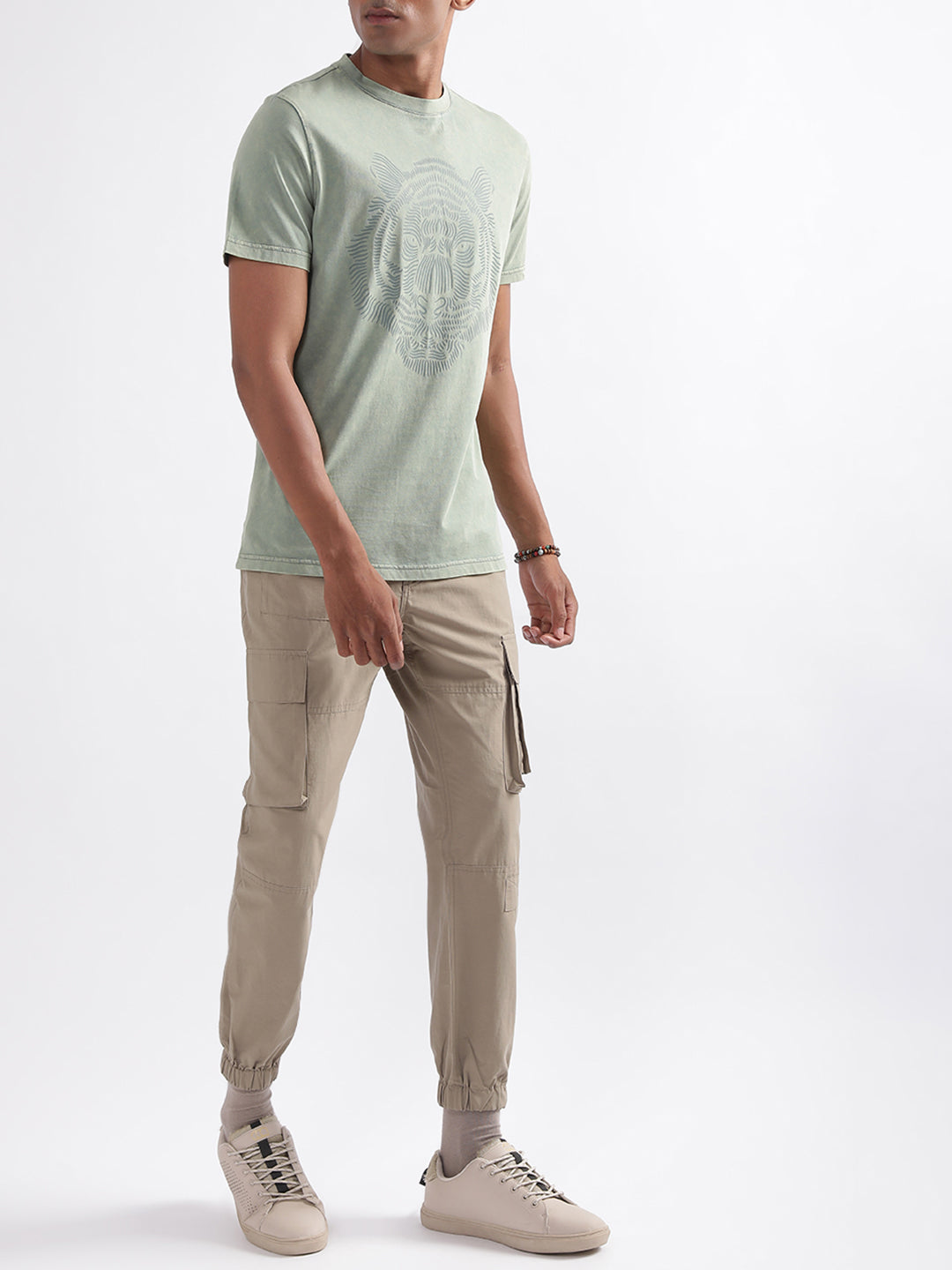 Antony Morato Olive Printed Regular Fit T-Shirt