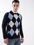 Gant Men Blue Printed Round Neck Sweater