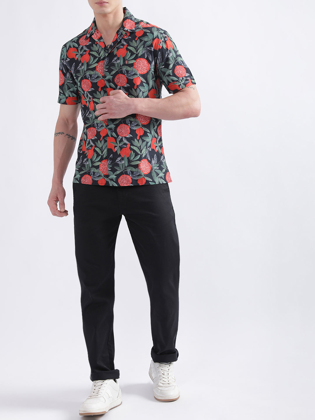 Iconic Multi Floral Print Regular Fit Shirt