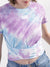 Elle Women Purple Printed Round Neck TShirt