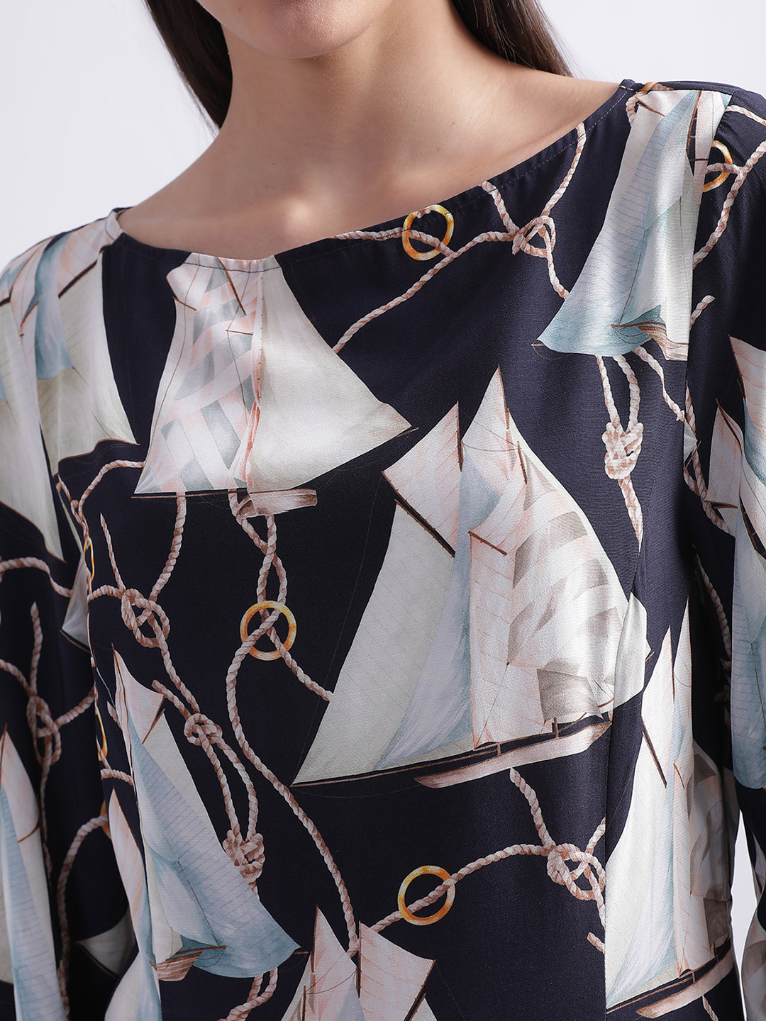 Gant Printed A-Line Midi Dress