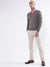 Gant Men Grey Solid V Neck Sweater