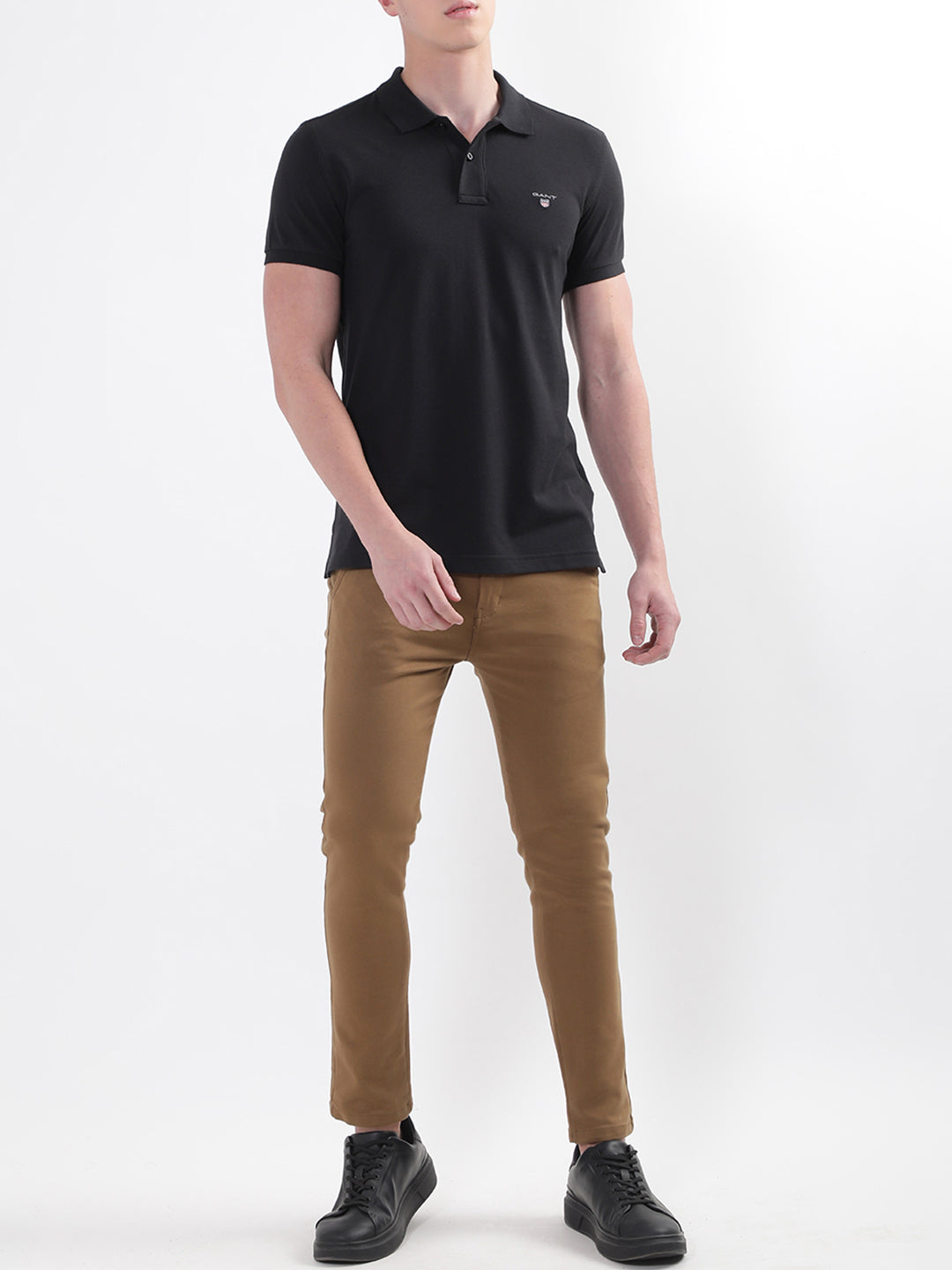 Gant Black Original Slim Fit Pique Polo T-Shirt