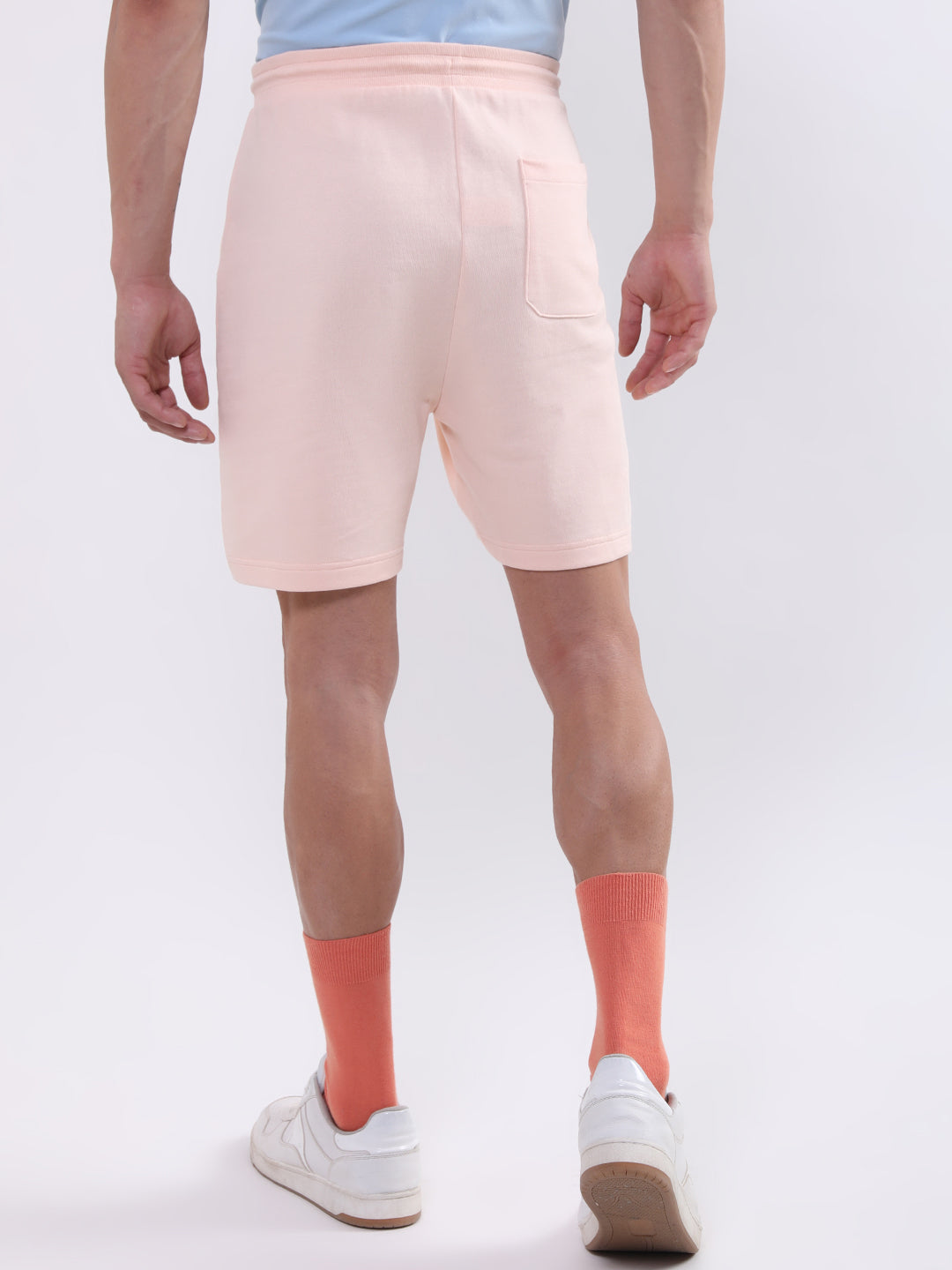 Iconic Men Pink Solid Regular Fit Shorts