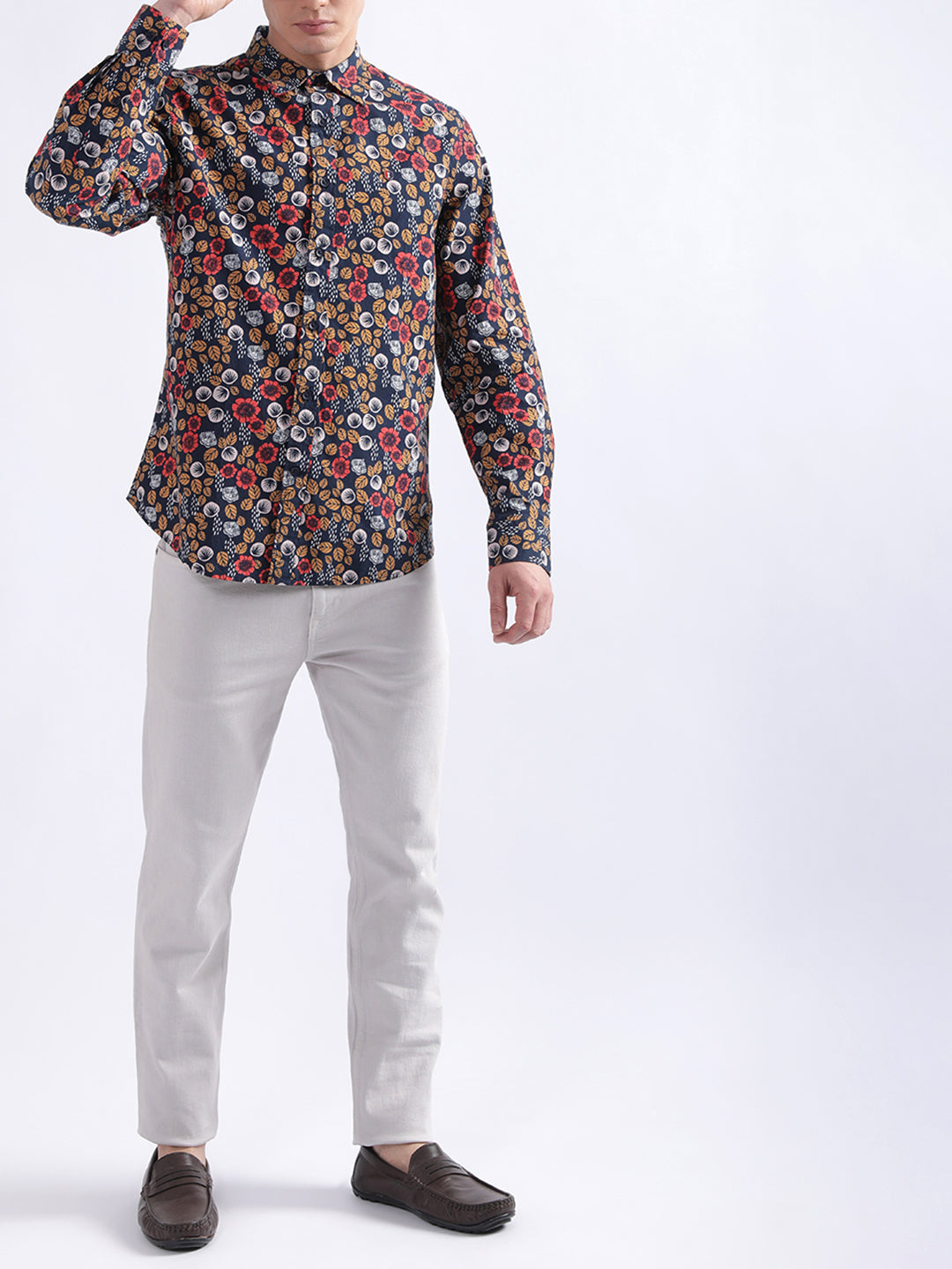 Iconic Multi Floral Print Regular Fit Shirt