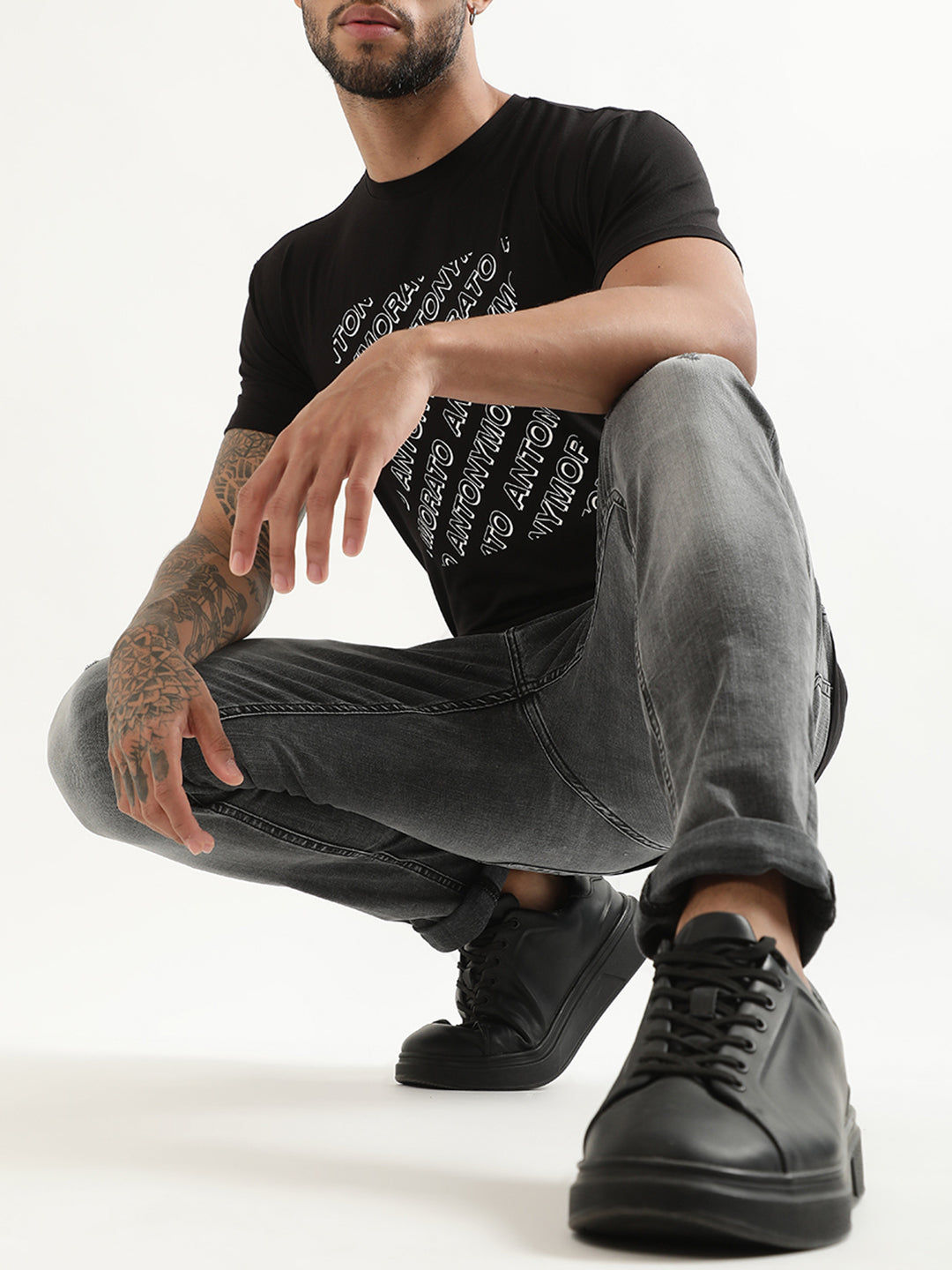 Antony Morato Black Logo Slim Fit T-Shirt