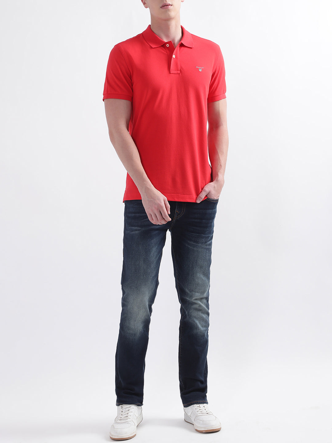 Gant Red Original Rugger Regular Fit Pique Polo T-Shirt