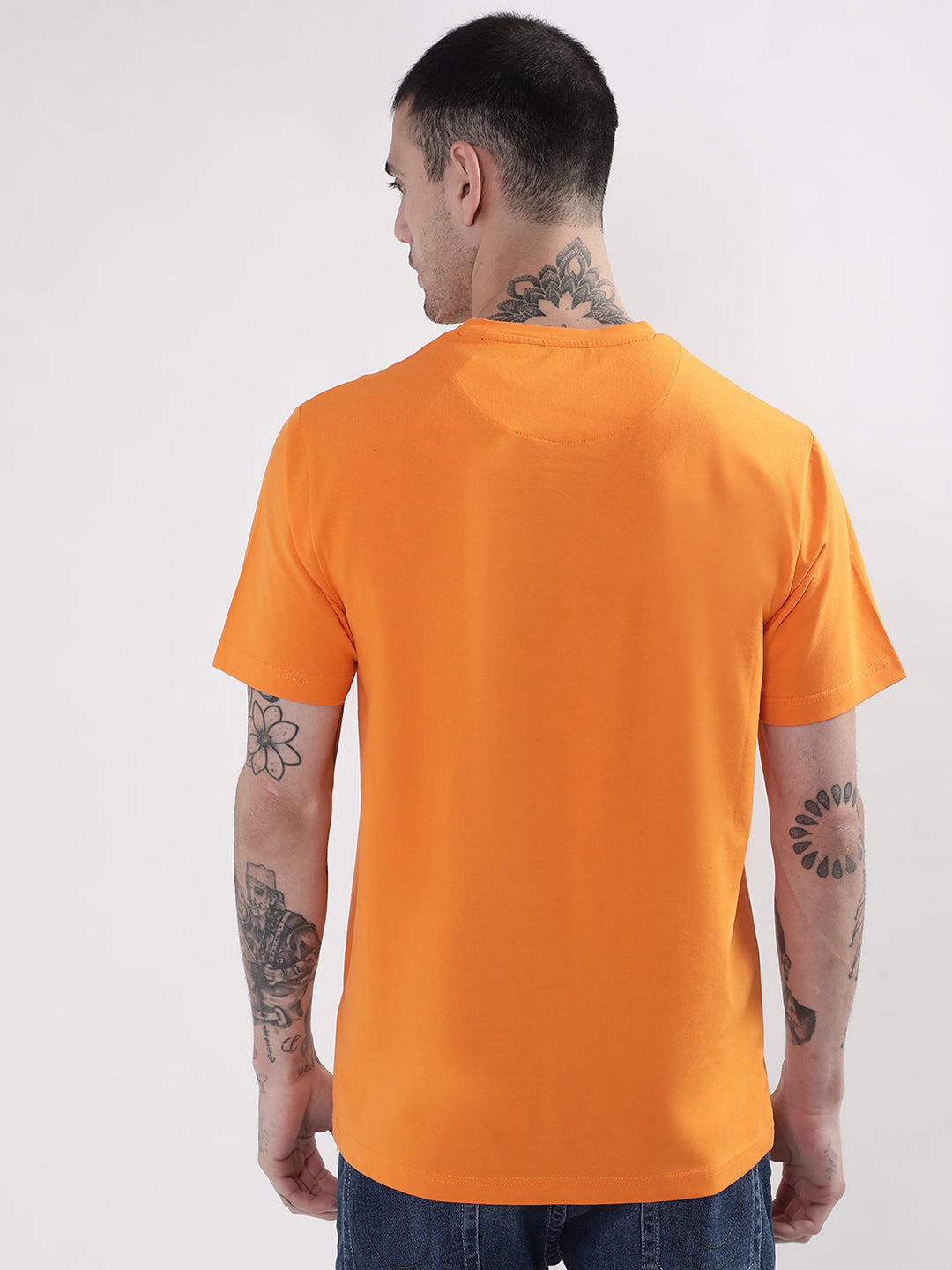 True Religion Orange Graphic Logo Regular Fit T-Shirt