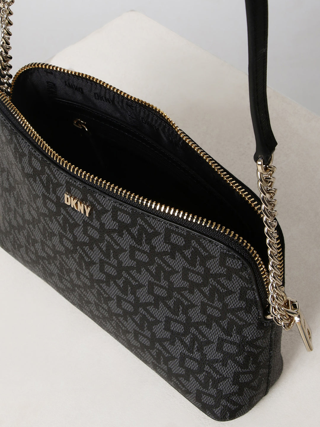 DKNY#2503 Large Purse Handbag Black Saffiano Leather Shoulder Bag Crossbody  | eBay