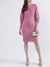 Centre Stage Women Pink Solid V Neck Dress