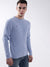 Gant Men Blue Solid Round Neck Sweater