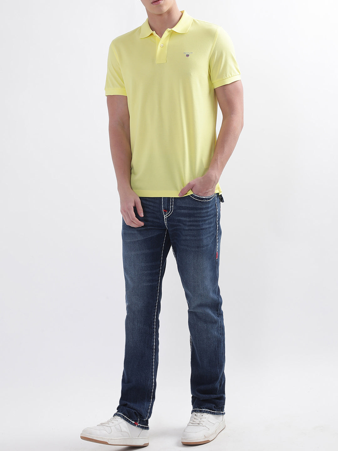 Gant Yellow Original Regular Fit Pique Polo T-Shirt