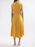 DKNY Women Ochre Solid Round Neck Dress