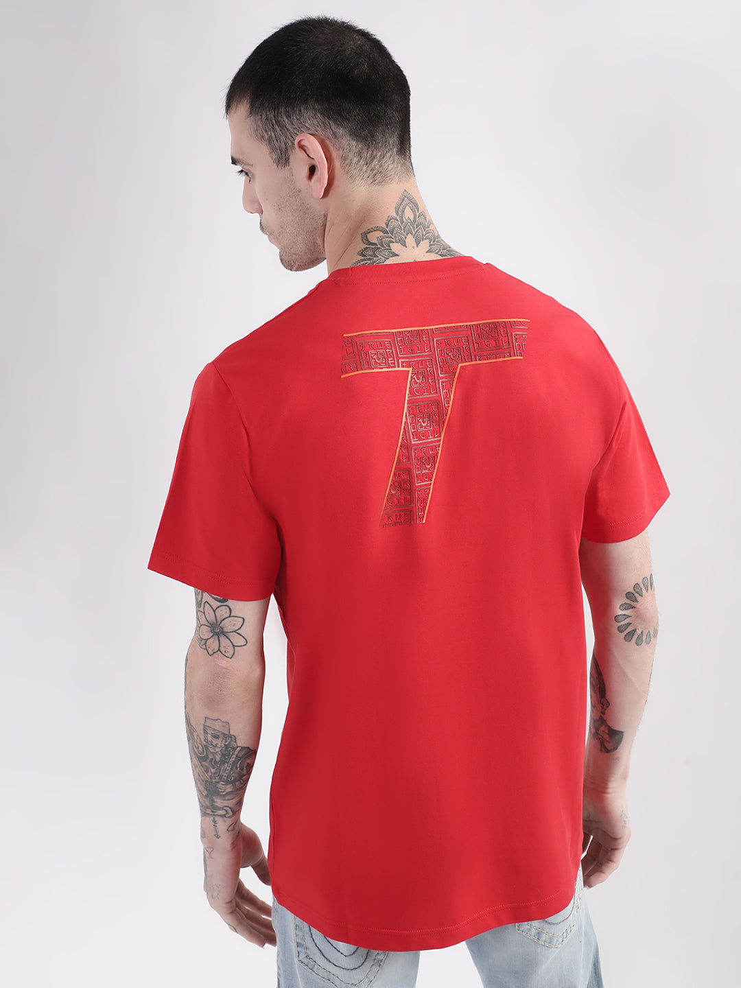 True Religion Red Graphic Logo Regular Fit T-Shirt