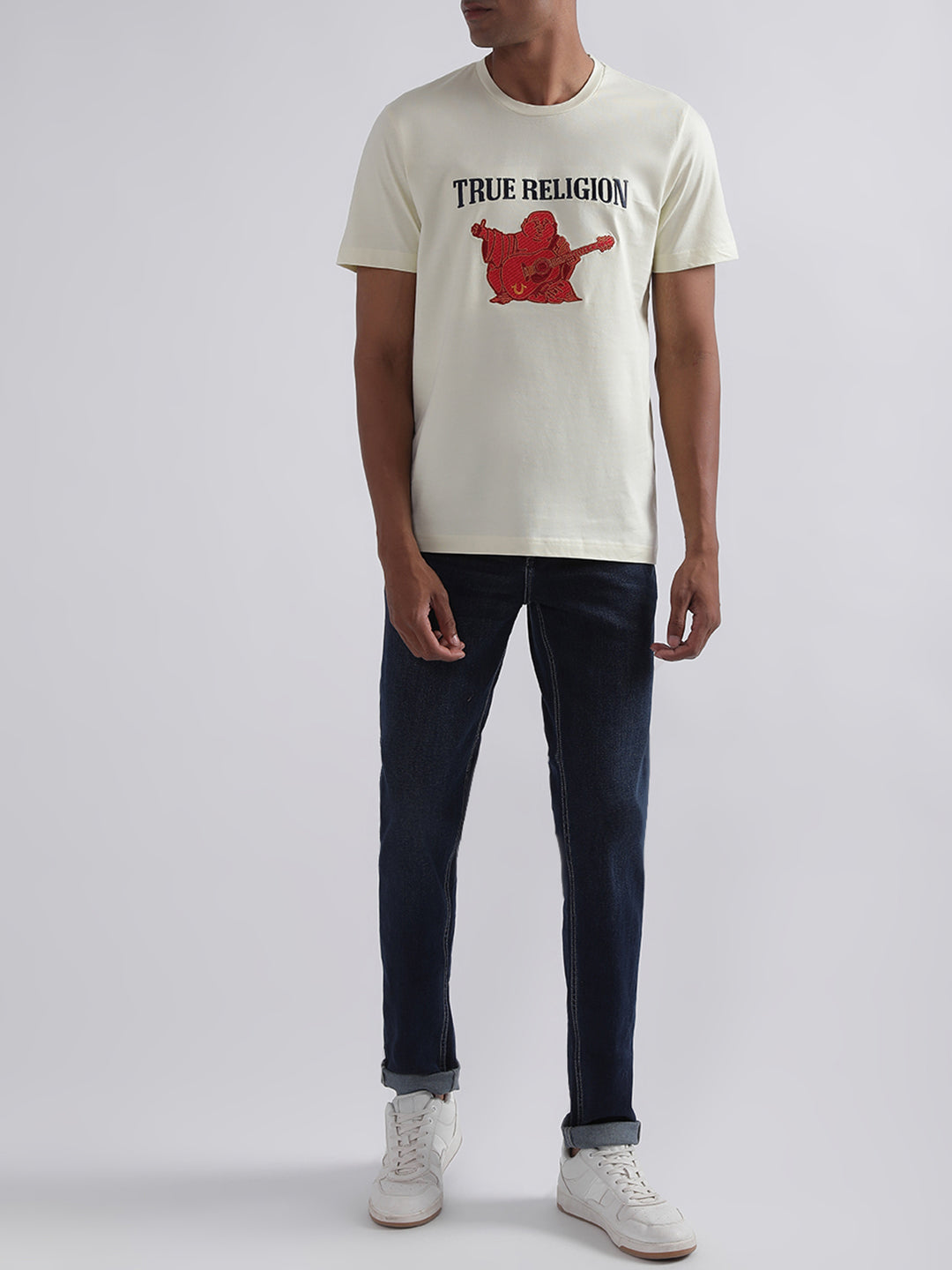 True Religion Yellow Logo Regular Fit T-Shirt