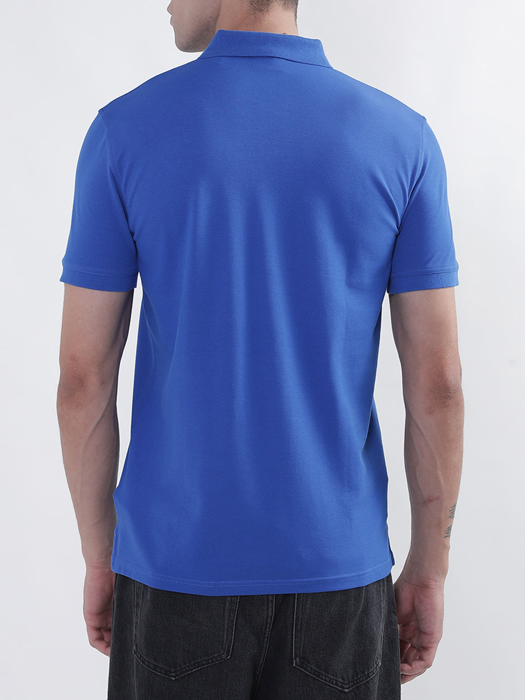 Gant Blue Contrast Pique Slim Fit Polo T-Shirt