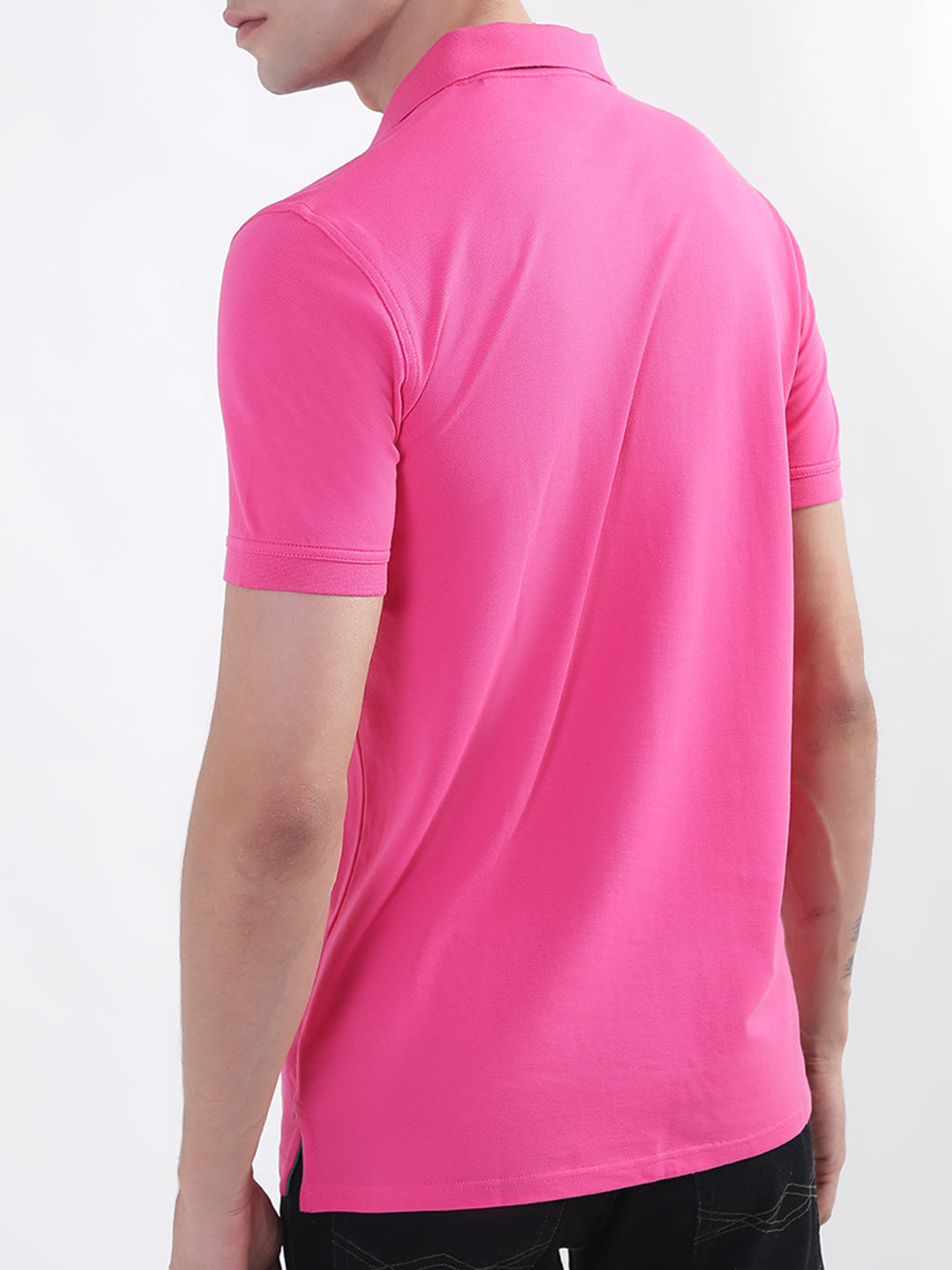 Gant Pink Contrast Pique Slim Fit Polo T-Shirt