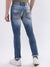 Iconic Men Blue Embroidered Skinny Fit Jeans