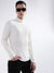 Antony Morato Men White Solid Round Neck Sweater