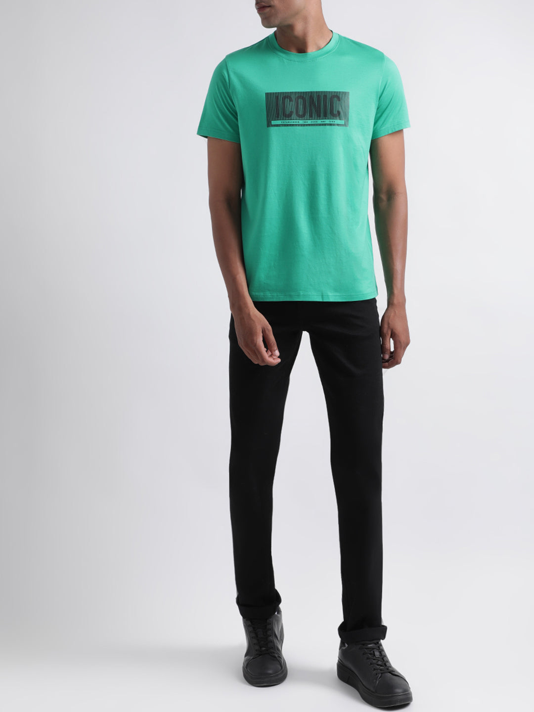 Iconic Green Logo Regular Fit T-Shirt