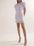 Elle Women Lilac Solid Round Neck Dress