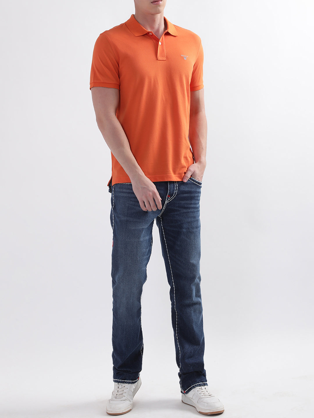 Gant Orange Original Regular Fit Pique Polo T-Shirt