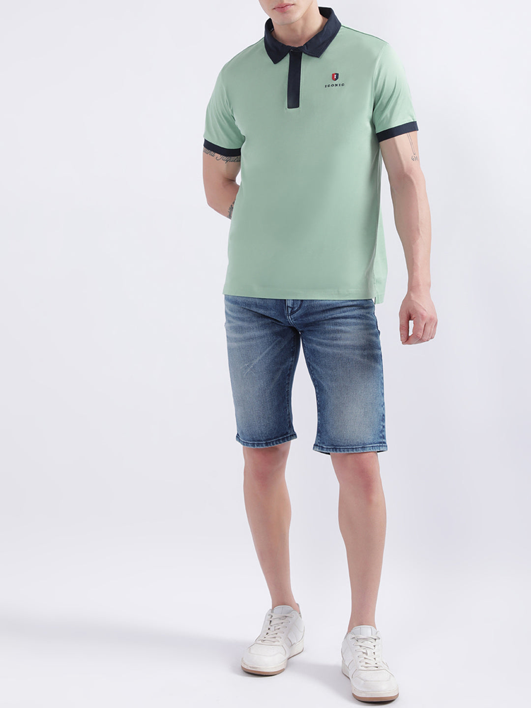 Iconic Green Logo Regular Fit Polo T-Shirt