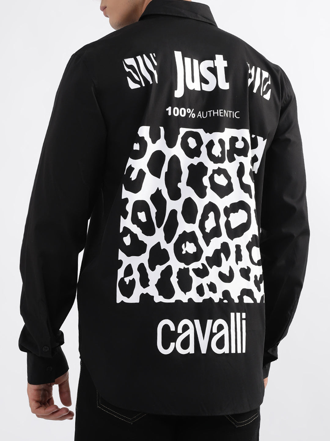 Just Cavalli Black Fashion Slim Fit Shirt