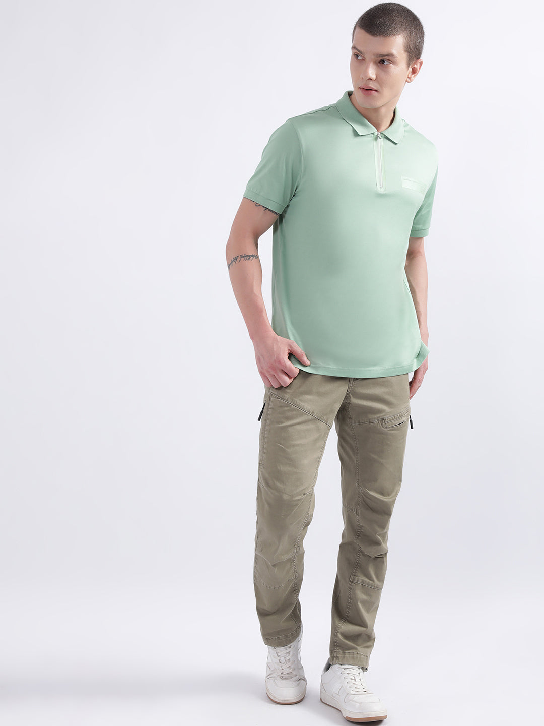 Iconic Green Regular Fit Polo T-Shirt