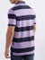 Iconic Purple Striped Regular Fit Polo T-Shirt