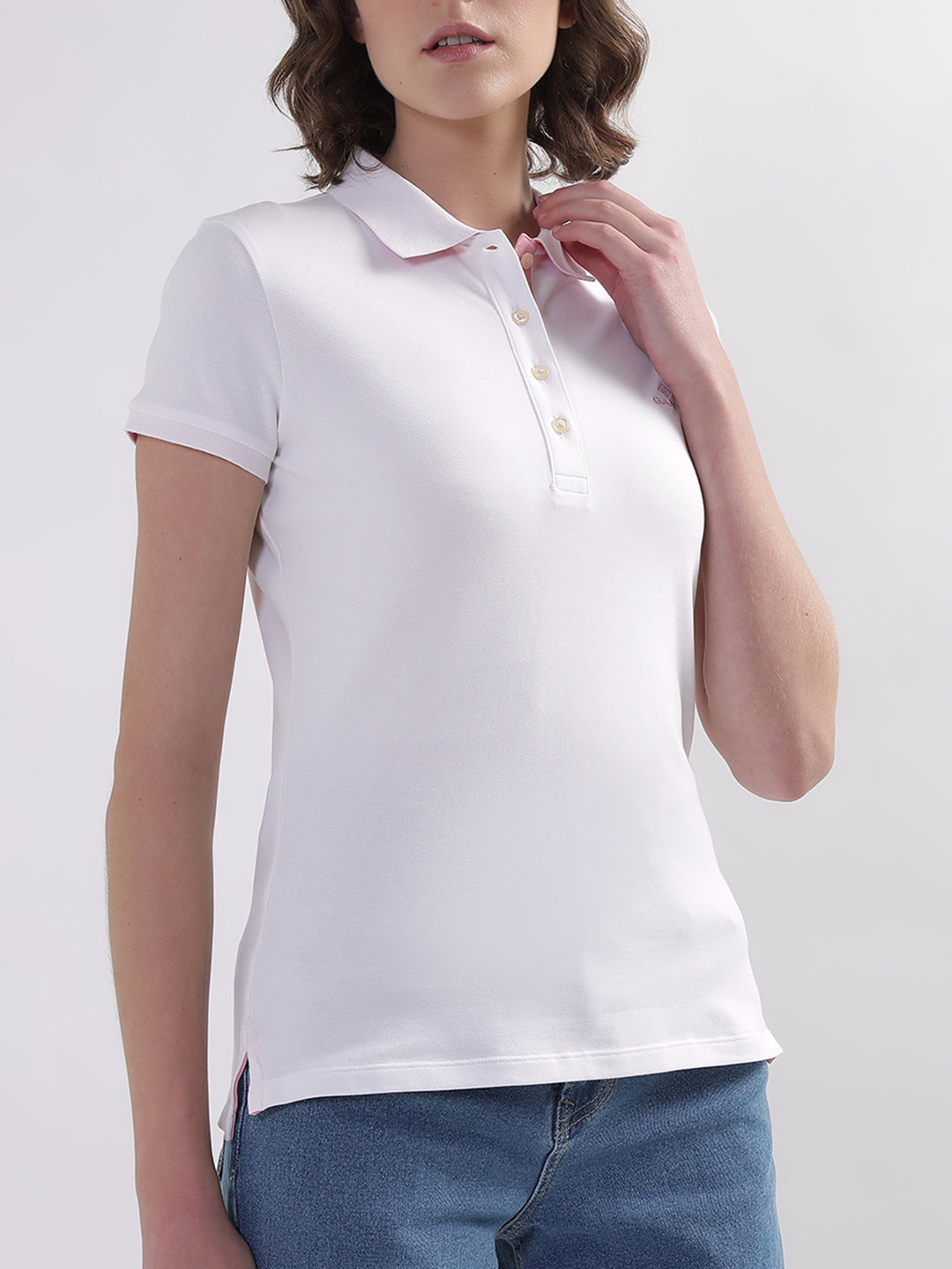 Gant White Regular Fit Polo T-Shirt