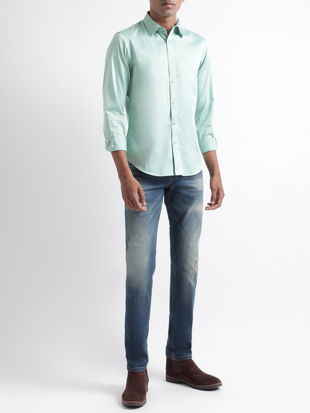 Iconic Green Slim Fit Shirt