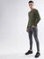 Gant Men Green Solid Round Neck Sweater