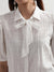 Elle Women White Solid Collar Top