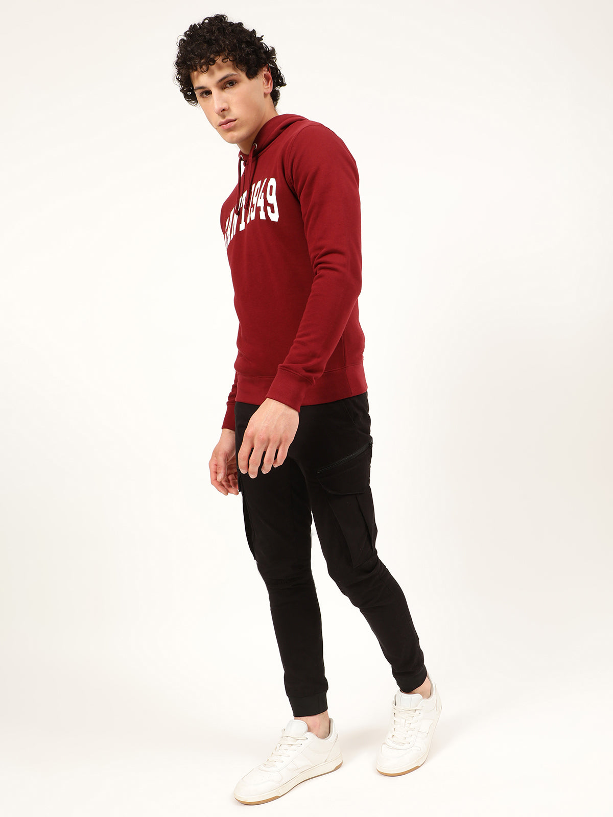 Gant Men Red Solid Hooded Sweatshirt