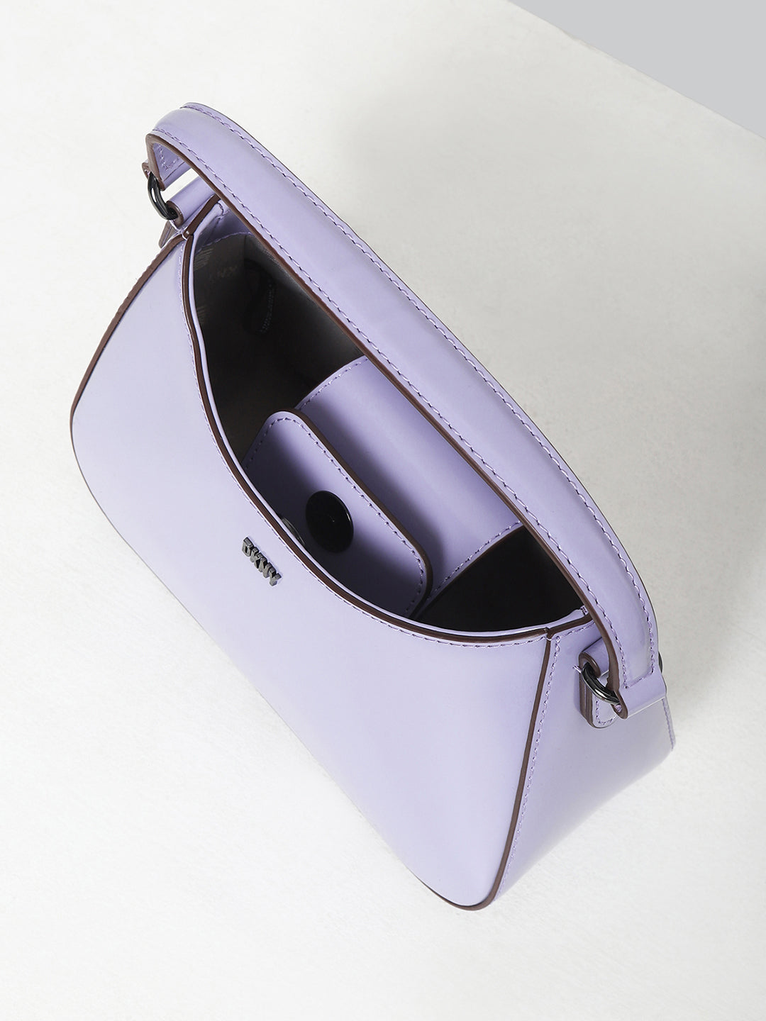 DKNY Women Lavender Solid Crossbody