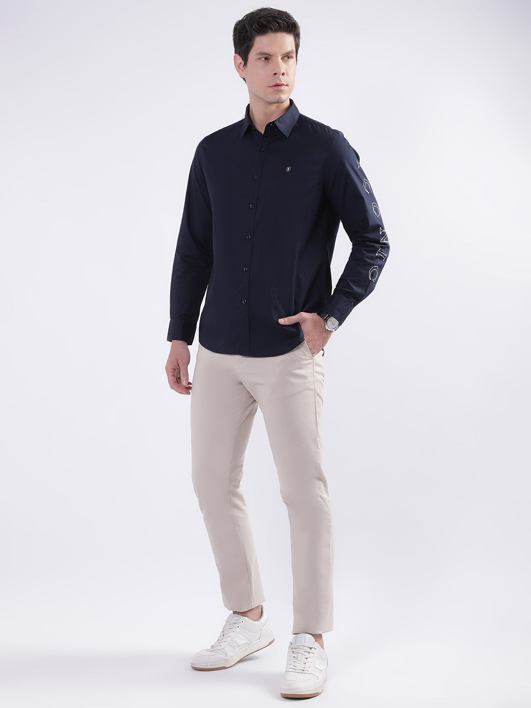 Iconic Navy Regular Fit Shirt