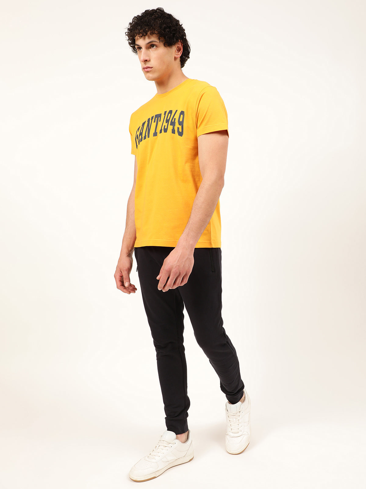 Gant Yellow Logo Regular Fit T-Shirt