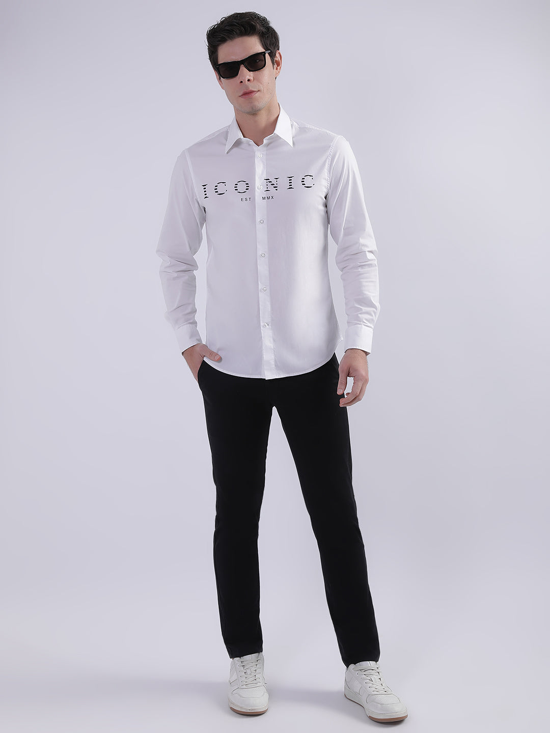 Iconic White Logo Regular Fit Shirt