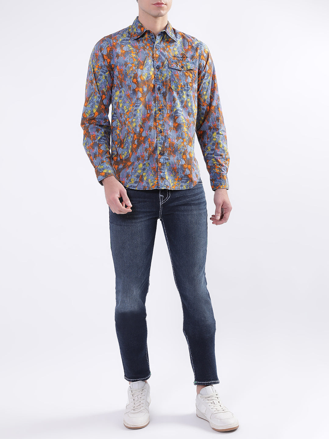 True Religion Multi Fashion Printed Regular Fit Shirt