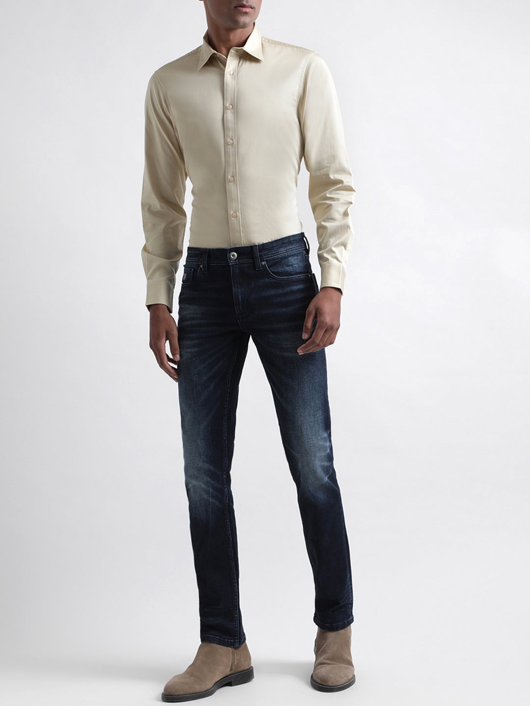 Iconic Beige Slim Fit Shirt