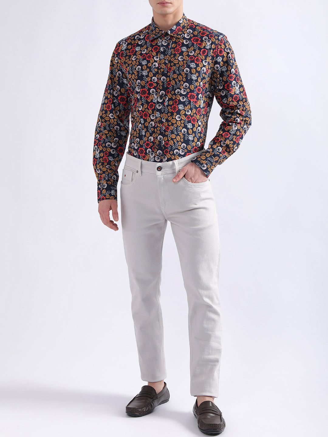 Iconic Multi Floral Print Regular Fit Shirt