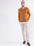 Gant Men Orange Solid V Neck Sweater