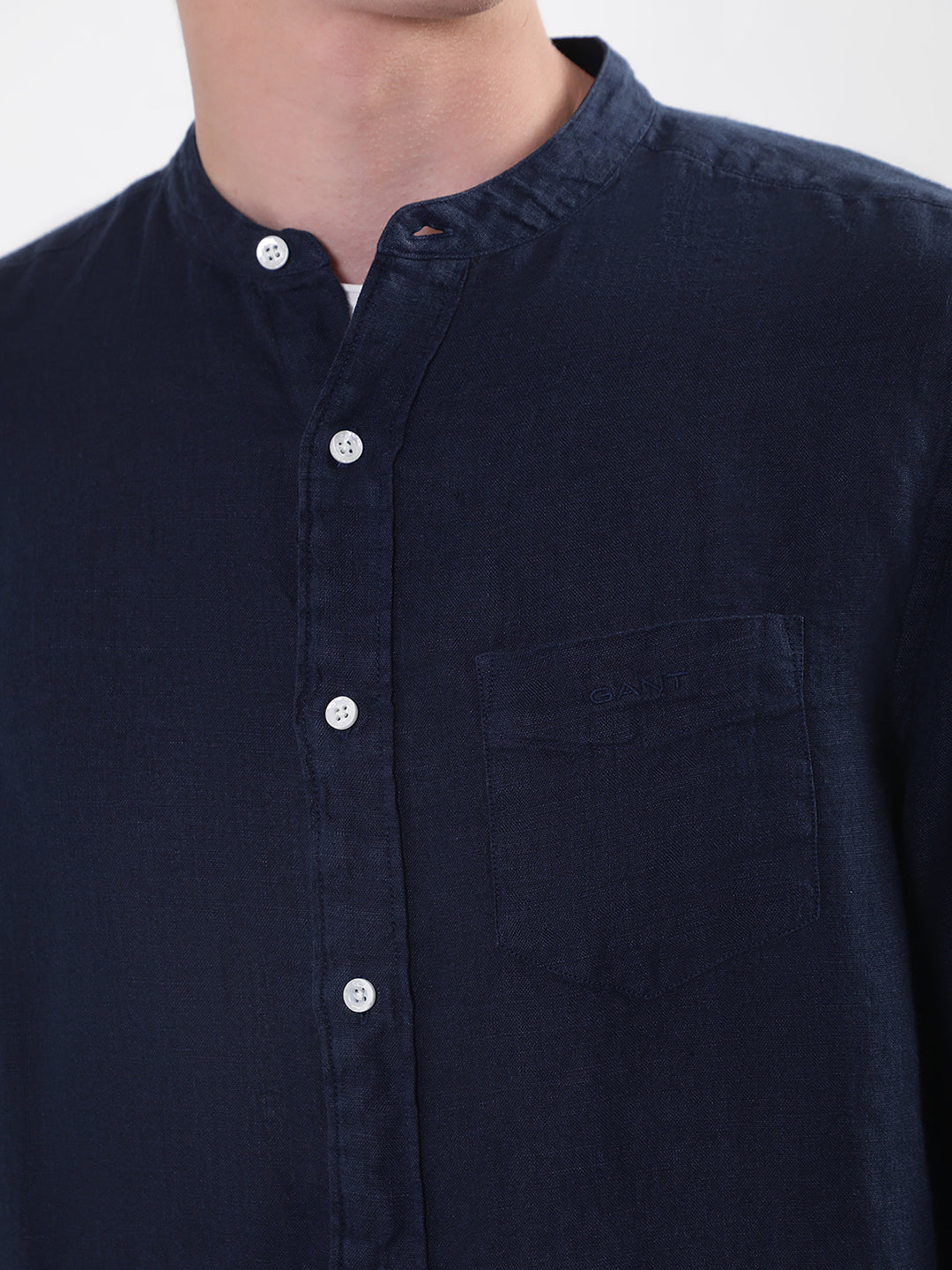 Gant Blue Untucked Garment Dyed Regular Fit Shirt