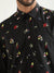 Antony Morato Black Printed Regular Fit Shirt